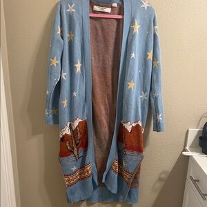 Idyllwind Blue Star and Desert Scene Cardigan